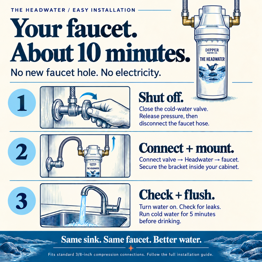 The Headwater – Under-Sink Water Filter for Health & Wellness
