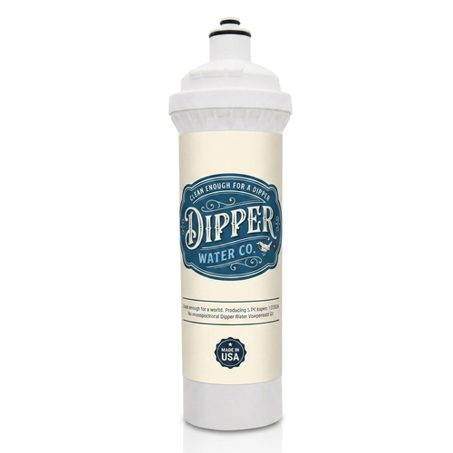 The Headwater replacement cartridge — cream Dipper label, made in USA